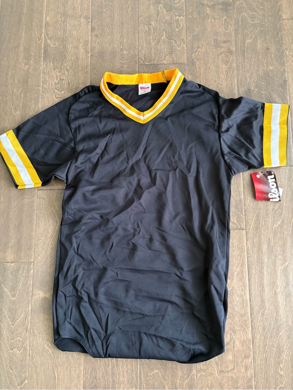 Wilson Vintage Gold/Black/White A4591 Men’s Small Football Jersey - Made in USA